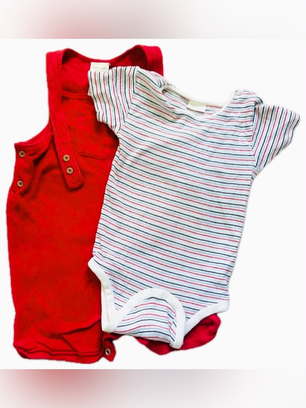 Red Boat Dungarees and Bodysuit Set 1.5 -2 year - Picture 3 of 12